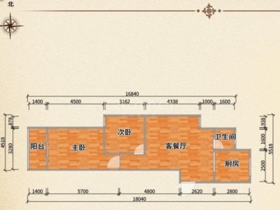 安得家园 2室 1厅 76平米