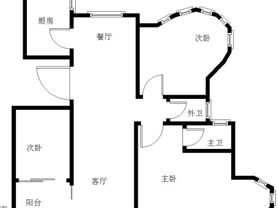 华鸿中央城 3室 2厅 142平米