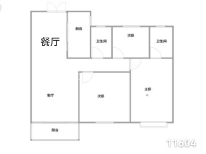 和润佳园 3室 2厅 116平米