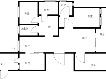 大发凯旋门 4室 2厅 135平米