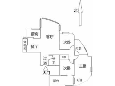 通泰景苑 3室 2厅 113平米