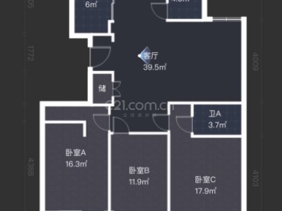 富康锦苑 4室 2厅 126平米