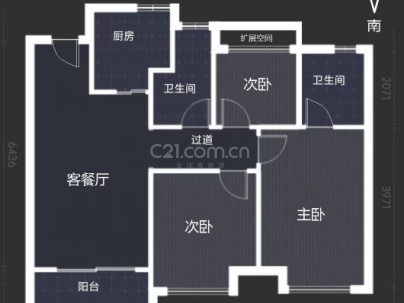 鹿城之光 3室 2厅 89平米