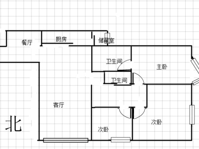 文华大厦 3室 2厅 127平米