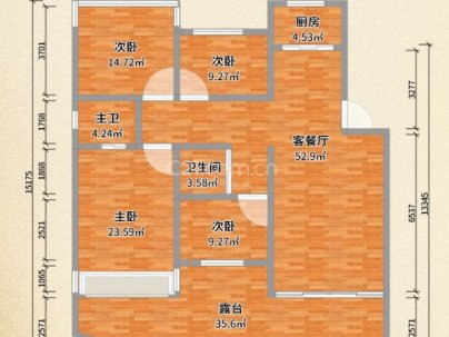 双屿九组团 4室 2厅 137平米