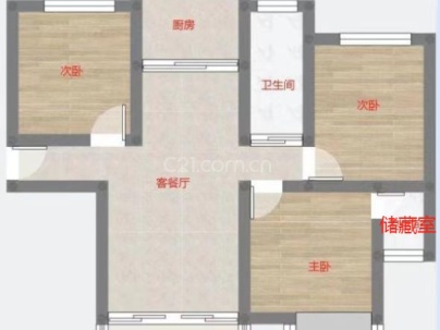 鹿韵里（洪殿单元E-04地块） 3室 2厅 126.91平米