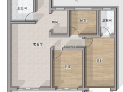 荣悦华庭（上京安置房A09a地块) 3室 2厅 100平米