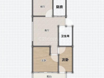 水心汇昌鹿 3室 1厅 94.55平米