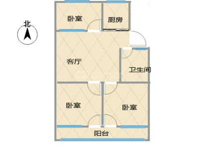 新桥2组团（金蟾二组团） 2室 1厅 88平米