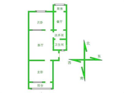 广安小区 2室 1厅 64平米