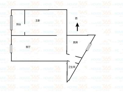 开元小区 2室 1厅 54平米