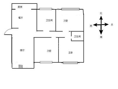 中华南四号院 3室 2厅 148.9平米