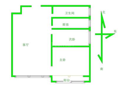 旺峰嘉苑B区 2室 2厅 86.5平米
