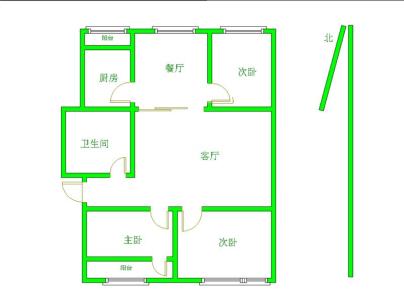 华建公寓 3室 2厅 106.69平米