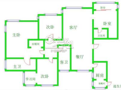 京林中央公园 4室 2厅 205平米