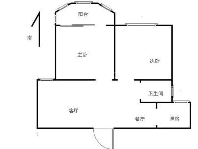 明珠皇冠花园 2室 2厅 89平米