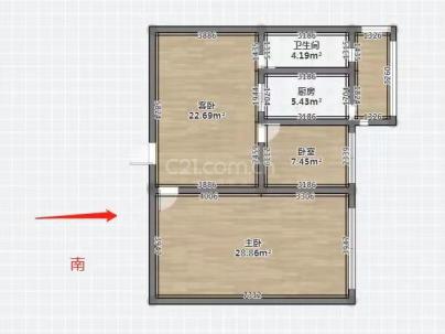 大庆东路 2室 2厅 73.55平米