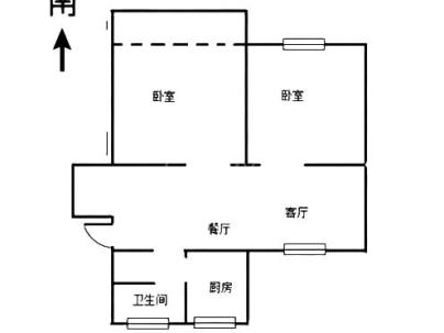 龙河小区 2室 2厅 72.58平米