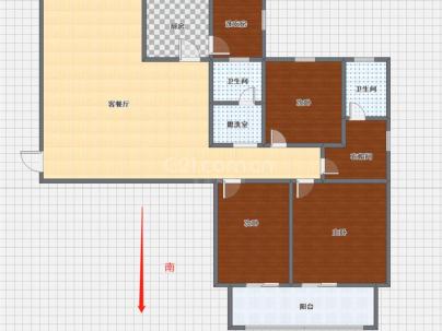 云台山第(花园) 3室 2厅 150.35平米