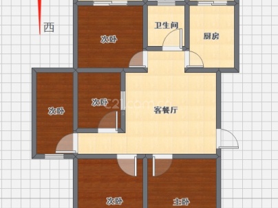 锦华园 3室 2厅 120平米