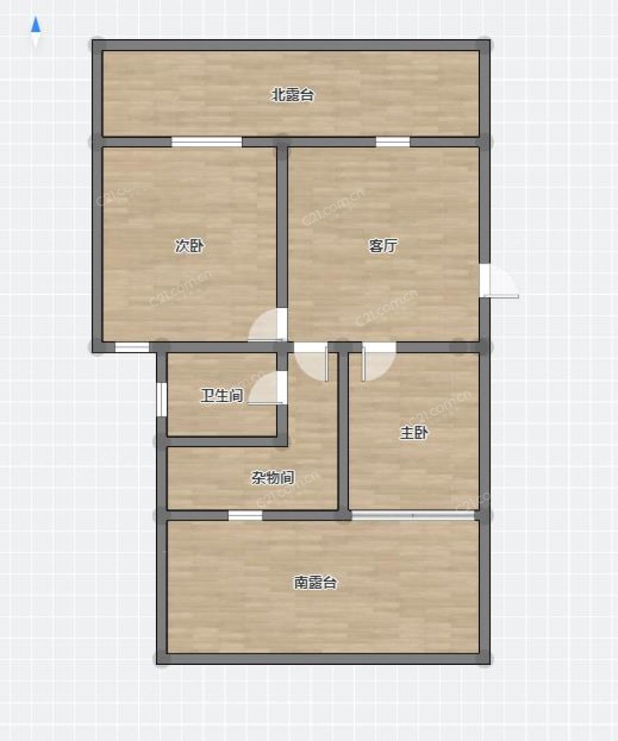 清華園3室1廳80平米