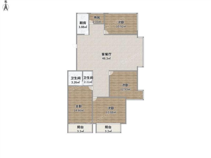 蘋果花園滕州4室2廳10972平米