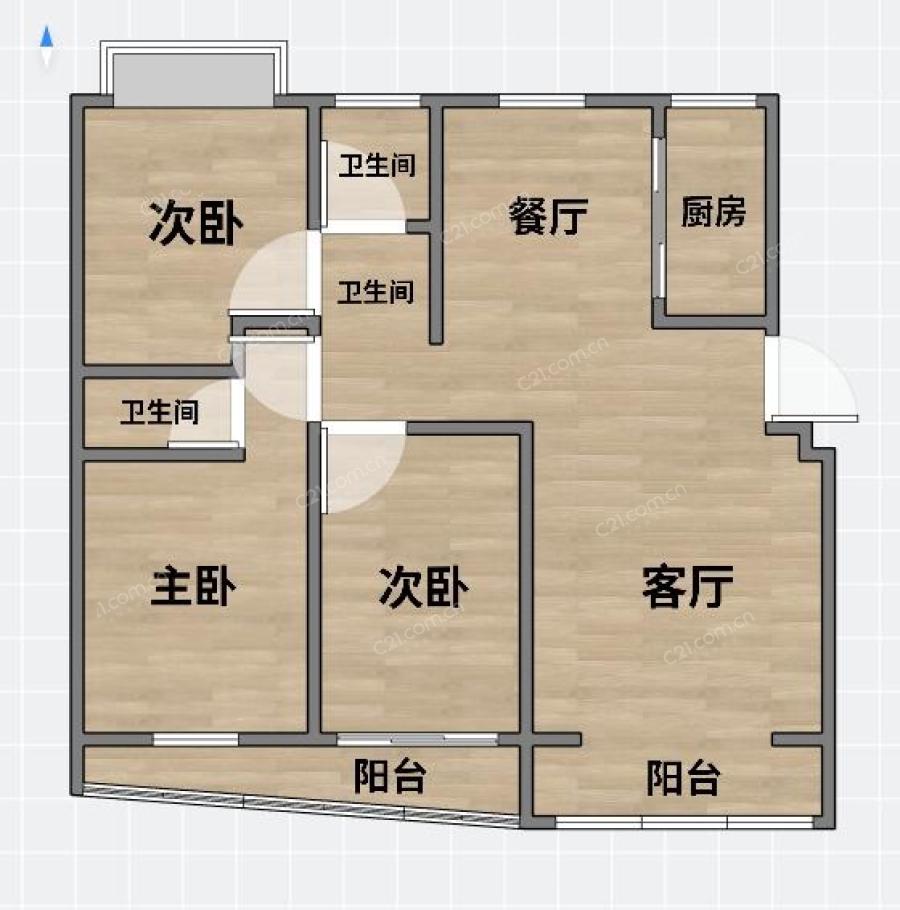 凯润花园3室2厅13781平米