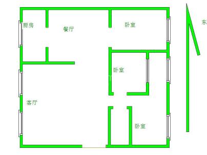 黄山中学宿舍 3室 2厅 95.43平米