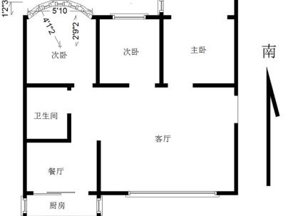 兴春家园 3室 2厅 106.5平米