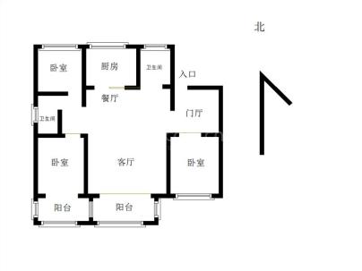 凤凰春城一期 3室 2厅 127.76平米