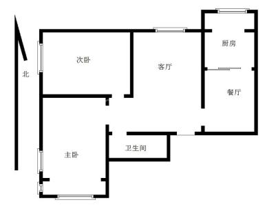 帅府华阁 2室 2厅 96.8平米