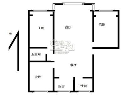 滨河家园 3室 2厅 110平米