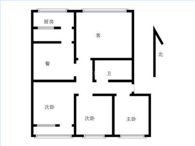 繁荣小区 3室 2厅 97平米