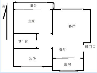 玉田金色家园 2室 1厅 85平米