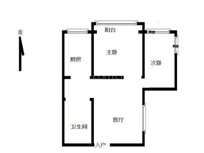 西城公寓 2室 1厅 86平米