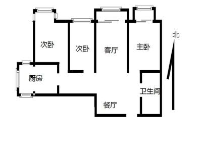 钰鼎公寓1号 3室 2厅 130平米