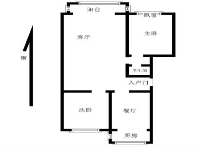 滨河家园 2室 1厅 96平米