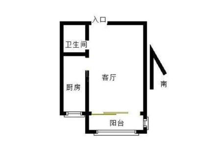 滨河家园 1室 1厅 56平米