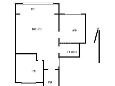 宏泰佳成 2室 1厅 96平米