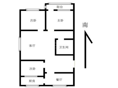 玉花园小区 3室 2厅 99.68平米