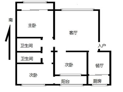 帅府D区 3室 2厅 133.61平米