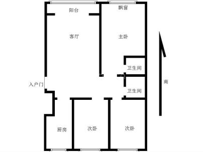 广源小区 3室 2厅 121平米