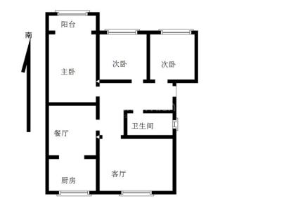 繁荣小区 3室 2厅 97平米