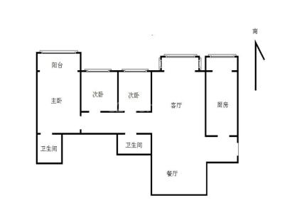 帅府公寓 3室 1厅 133.68平米