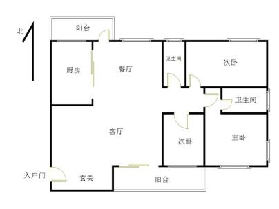 海丰龙津华府 3室 2厅 126.9平米