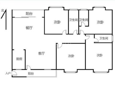 海丰叠翠名城 4室 2厅 177.47平米