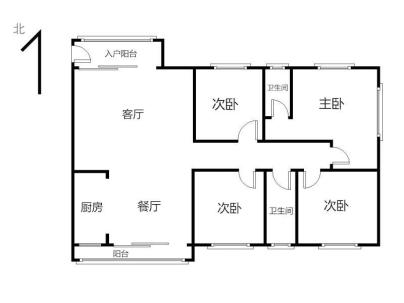 海丰凯旋花园（一期） 4室 2厅 166.74平米