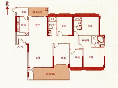 海丰帝景山庄 5室 2厅 224.31平米