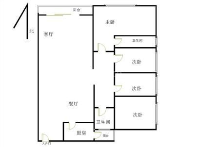 海丰华夏广场 4室 2厅 135.05平米