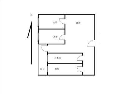 海丰正升华府 2室 1厅 84平米